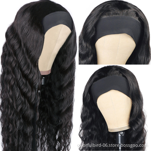Loose Deep Wave Headband Wig 30 Inch Headband Wig Human Hair Wigs For Black Woman Brazilian Hair